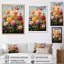 Zinnias Romantic Impression, reproduction d'art sur toile-2109000282-2109000281