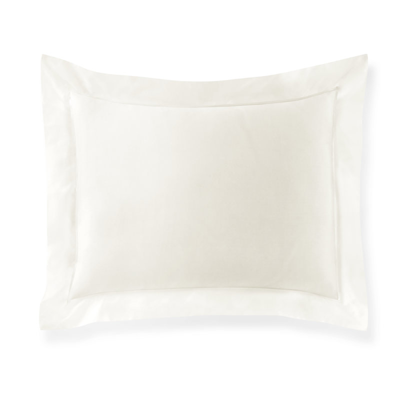 Soprano 100% Cotton Buttons Sham, Euro, Ivory