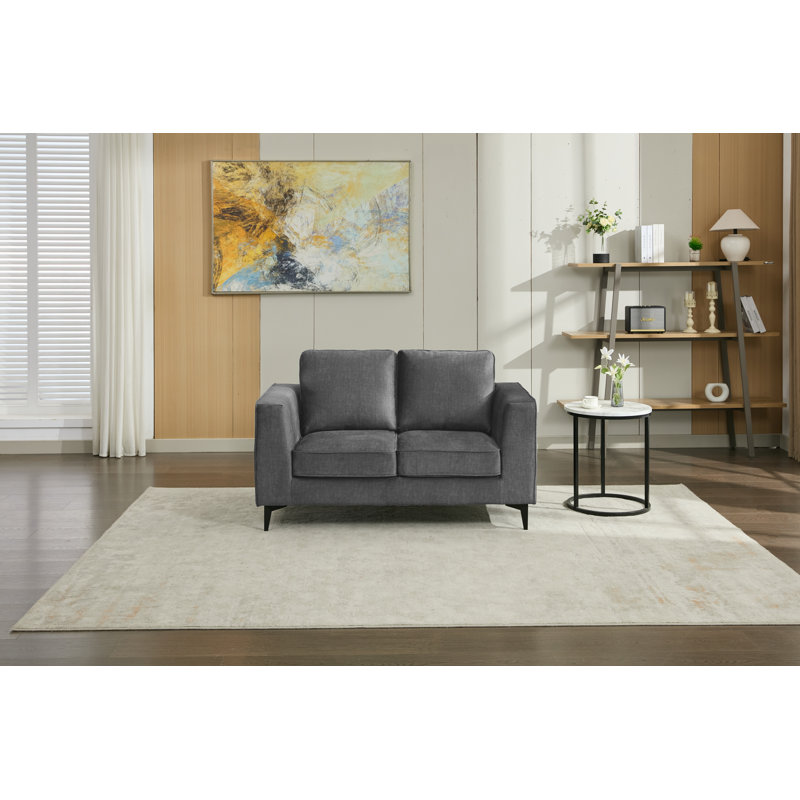 Carmen Modern Upholstered Sofa, Grey, 2