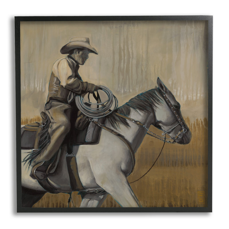 «Stupell Industries Modern Cowboy», peinture sur toile par Stacy Daguiar, H 30 po x l 30 po x P 1,5 po