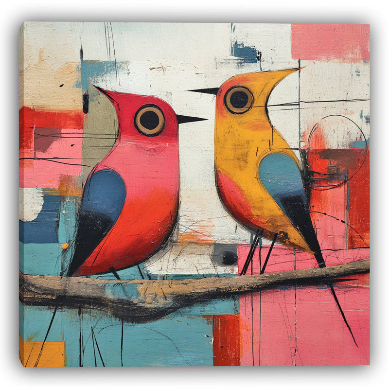 Colourful Birds Perched in Harmony