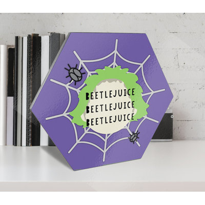 Beetlejuice (Beetlejuice 3X) Knexagon Wood Print
