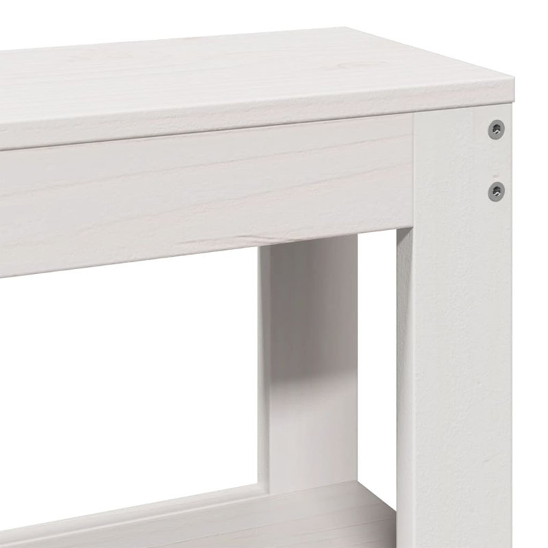 Solid Wood Headboard, White, 200 x 200 cm