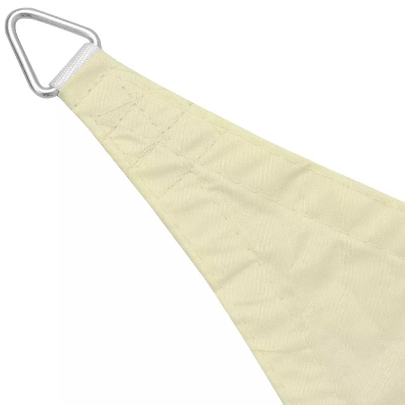 5m x 5m Triangular Shade Sail, Cream