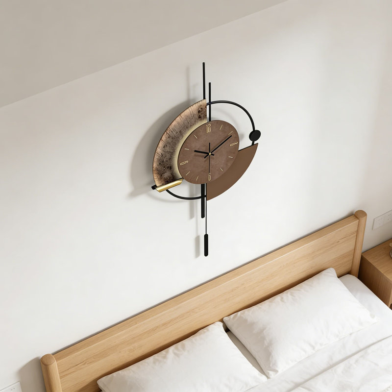 Grande horloge murale décorative avec mouvement à pendule silencieux - Design moderne à piles pour le salon, le bureau, la cuisine et la chambre à coucher