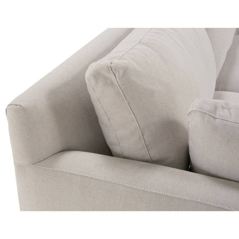 Sylvie Sectional, Cream Cotton Blend