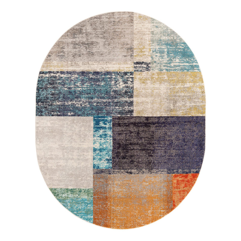 Washable Indoor Rug, Oval 7'10" x 10'