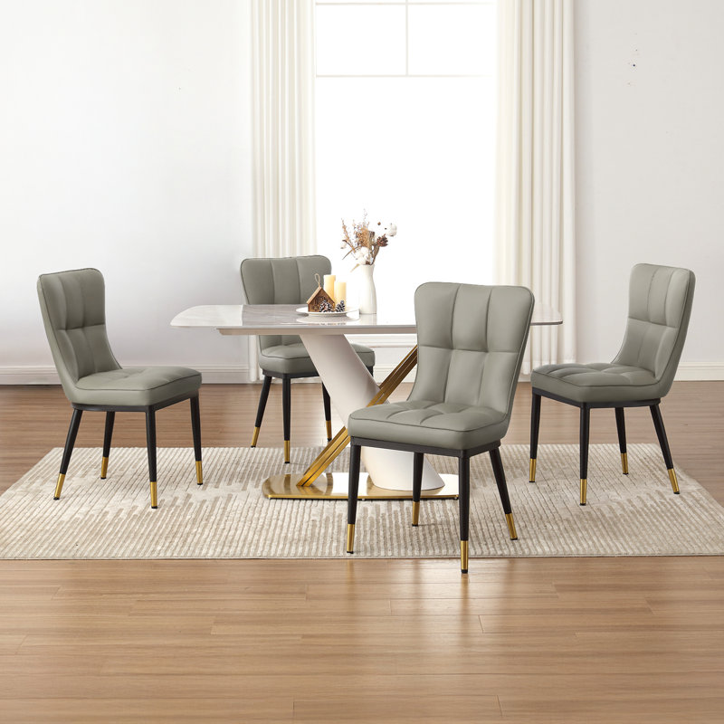 Chaise rembourrée, Gris verdâtre