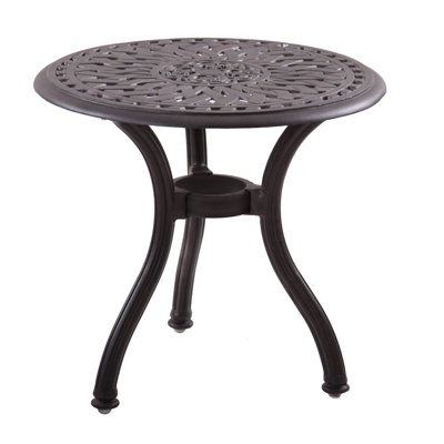 Carterville Round Metal Outdoor Side Table , 22'' in. W 22'' in. D