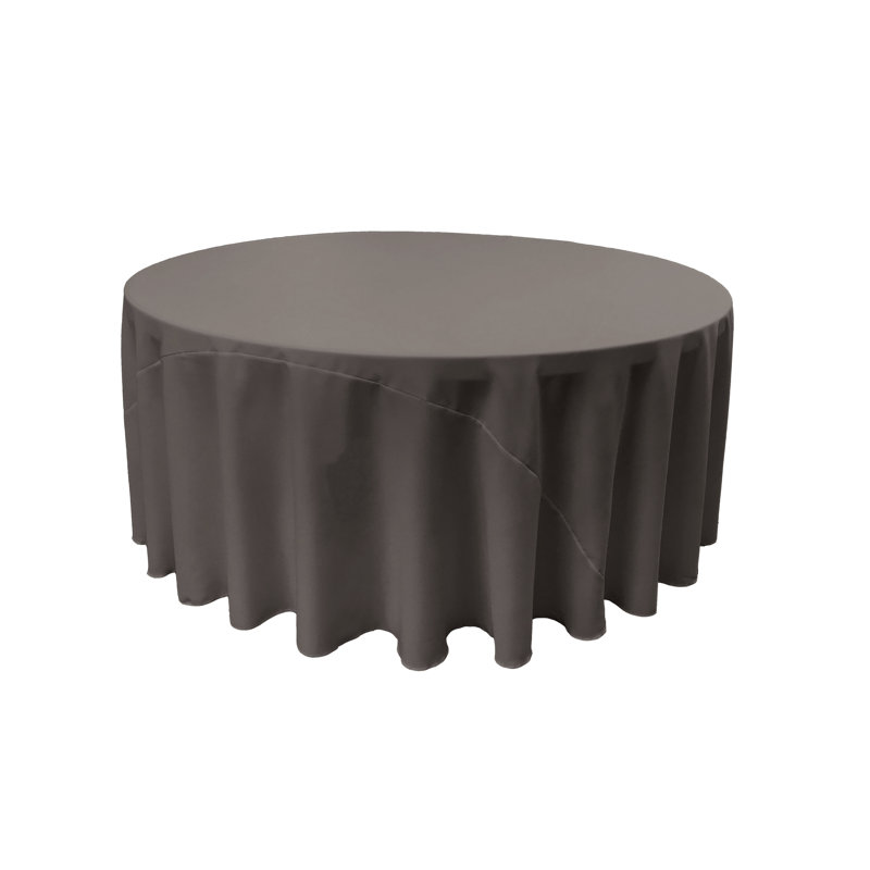 Nappe unie de couleur unie - Basics by Wayfair ™, Anthracite, Rond 120 po
