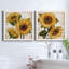 Tournesol d'été I - ensemble de 2 peintures sur toile encadrées-287988973-287988974