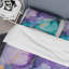Ensemble de housse de couette turquoise et mauve liquide Art III - Fractals-107148013