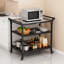 Table de four à pizza en acier inoxydable 32 po x 24 po avec rangement à 3 niveaux, table de préparation extérieure roulante et chariot de cuisine avec roues