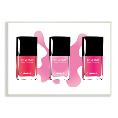 French French Rose Shades, vernis à ongles Splash XXL, art mural sur toile tendue par Martina Pavlova