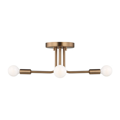 Nealey 4 Light Glass Semi Flush Mount