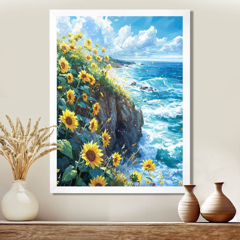 Dreylin - impressions sur toile florales, H 40 po x l 30 po, Reproduction encadrée d'une seule photo, Blanc
