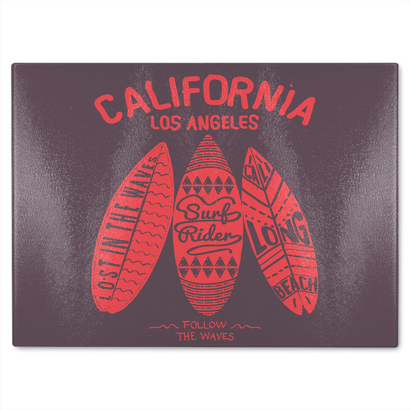 California Surf Glass Chopping Board