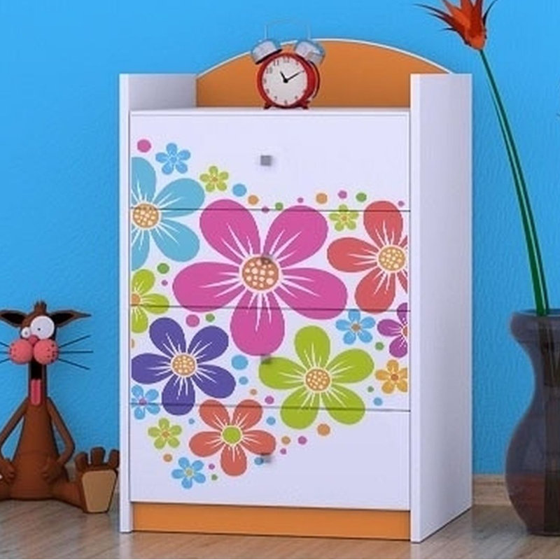 Noland Kids 4 - Drawer Chest, Orange