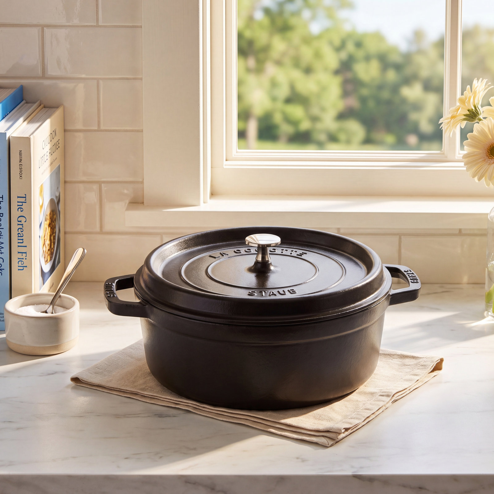 Staub Cast Iron Cast Iron Dutch Oven, Black Matte