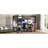 Queen Size Loft Bed with Integrated Desk and Non-Woven Fabric Storage Drawers, Compact Deep Black Metal Construction