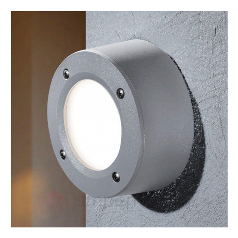 Elsaid Integrated LED Outdoor Flush Mount, Grey