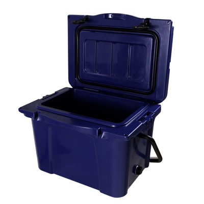 25Qt Insulated Cooler: 5 - Day Cold Retention, Built In Forming Ruler And Cup Holder. Comfortable To Carry With Non Slip Feet Portable Cooler Ruler, Feet. Suitable For Camping Fishing