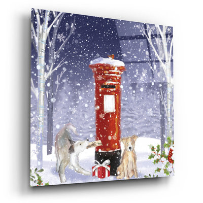  «Puppy Posties» par Elle Media Group SA, art mural en verre acrylique, 36 po x 36 po