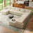 Manuel Oversized 163.2'' Corduroy U Shaped Sofa Livingroom Couch-1369194559
