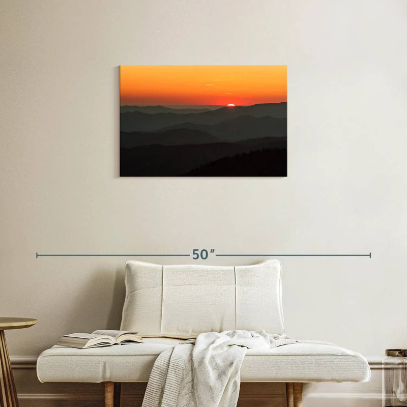 Lever de soleil Alvord Smoky Mountains, H 20 po x l 30 po
