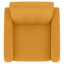 Chaise d'appoint Ashby en lin jaune avec pieds en bois massif naturel