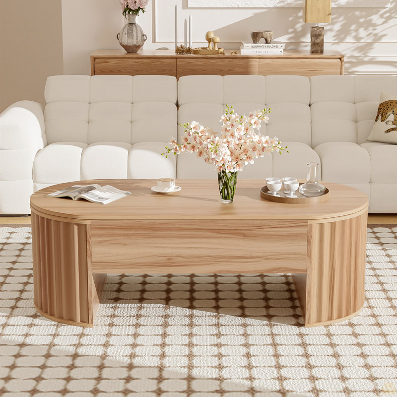 Table basse à plateau relevable 47,2 po avec compartiment caché