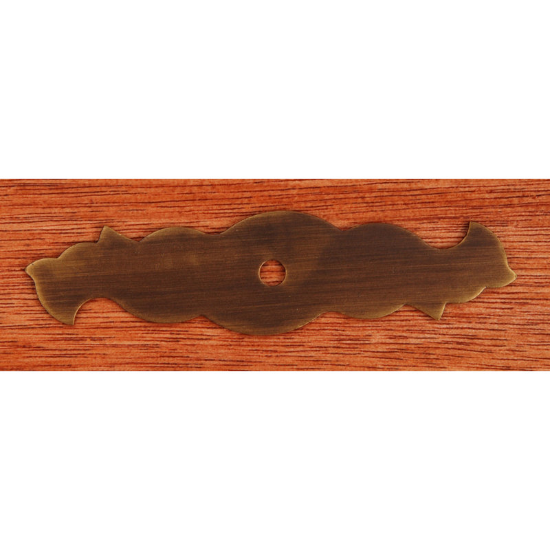 BP Series Curvy Single Hole Knob Backplate, Antique English