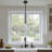 1-Light Simple Glass Pendant Light with Linen, Adjustable Swivel Canopy for Kitchen Island, Dining Rooms, Entryways