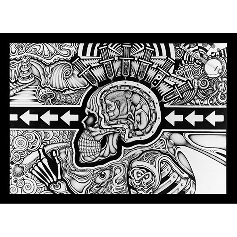 Reproduction d’art graphique encadrée "The conscient" par Christopher Sheehan