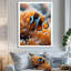 Art de mur de corail orange blanc et corail - merveille de corail-718927540-718927550
