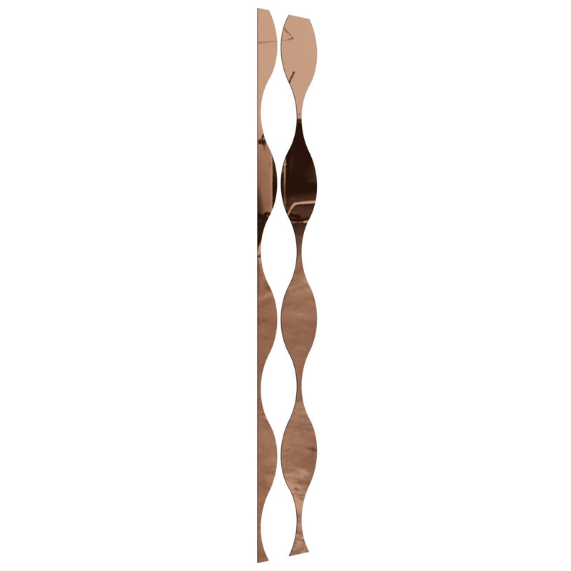 Ozark Adjustable Acrylic Decorative Slat Wall Panel Kit, 94" H x 9" W, Bronze
