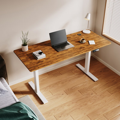 160Cm W Height Adjustable T-Shaped Standing Desk