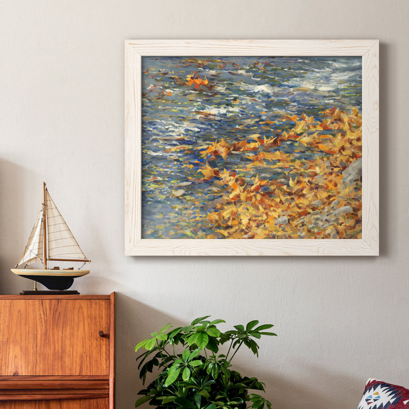 Autumn Creek - Reproduction d'art sur toile encadrée, H 20 po x l 17 po x P 1,5 po, Blanc