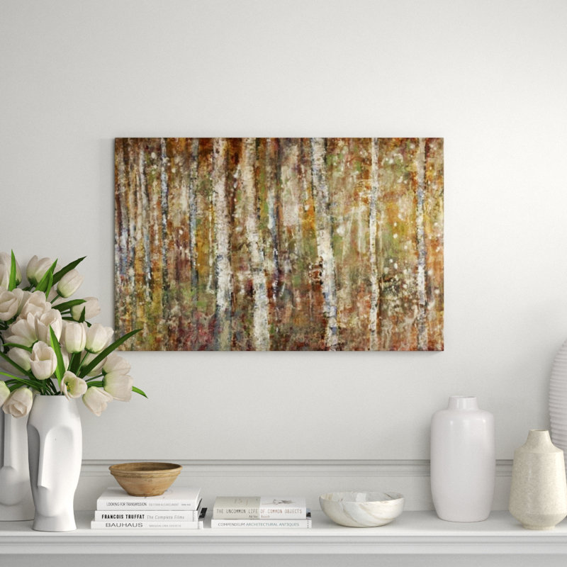 Birch Forest Painting, Outdoor, 24" H x 37" W