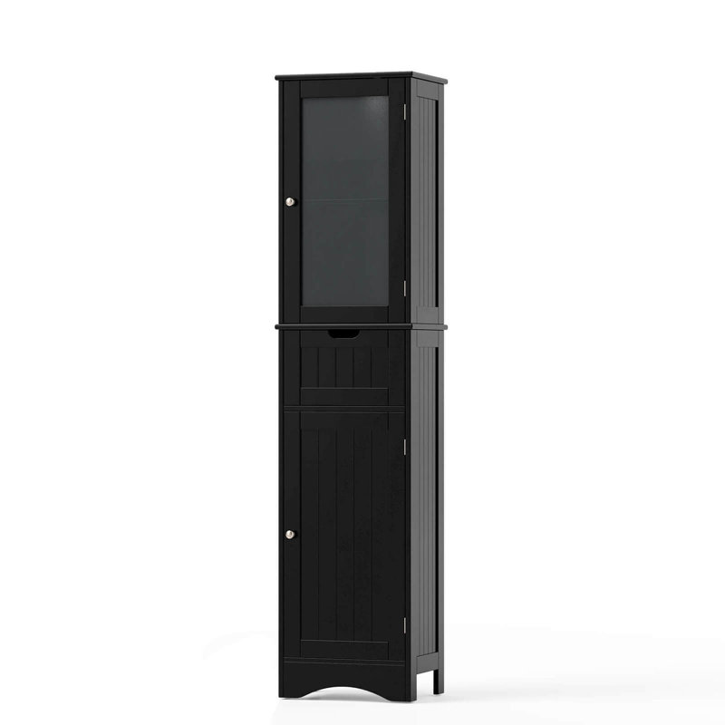 Armoire à linge autoportante Ajdina, Noir