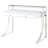 2-Drawer Writing Desk, Glossy White and Chrome