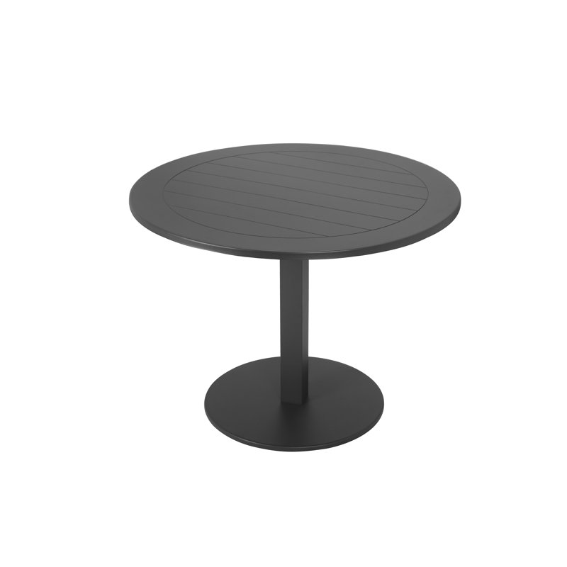 Table de salle à manger pliante en aluminium Sunset, H 30 po x L 35 po x P 35 po, Gris