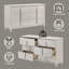 Commode finition perle blanche