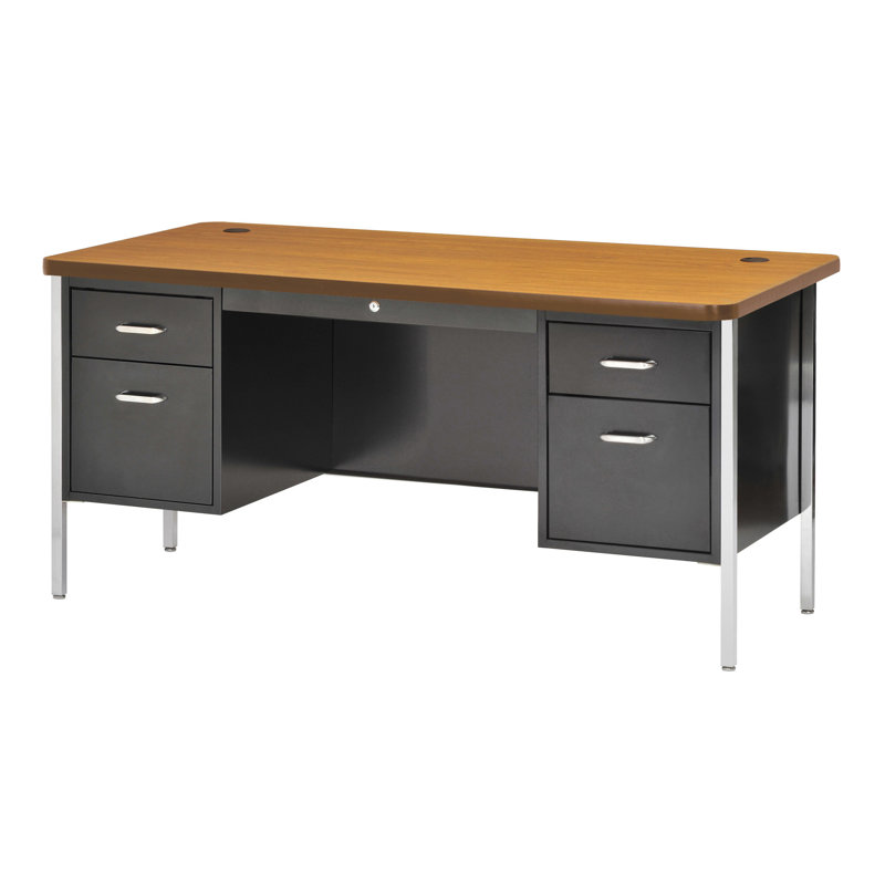 Bureau, Noir / chêne moyen