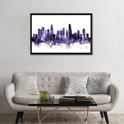 «Los Angeles, California Skyline II» par Michael Tompsett, impression sur toile tendue