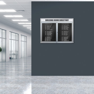 Directory Cabinet Enclosed Wall Mounted Letter Board