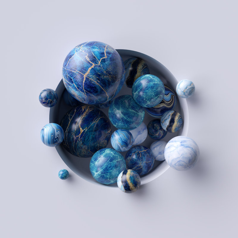 Marble Balls by Wacomka - Wrapped Canvas Print, 51cm H x 51cm W x 3.8cm D