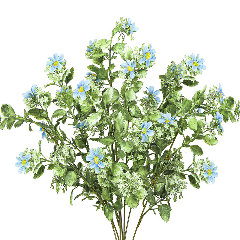 Bouquet de tiges de fleurs artificielles, Bleu