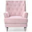 Charmant fauteuil traditionnel à accoudoirs ronds