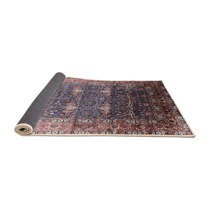 Tapis brun à motif oriental, Rond 3 pi
